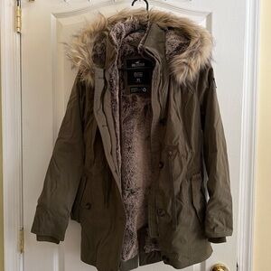 Hollister Heritage Collection Coat with Faux Fur